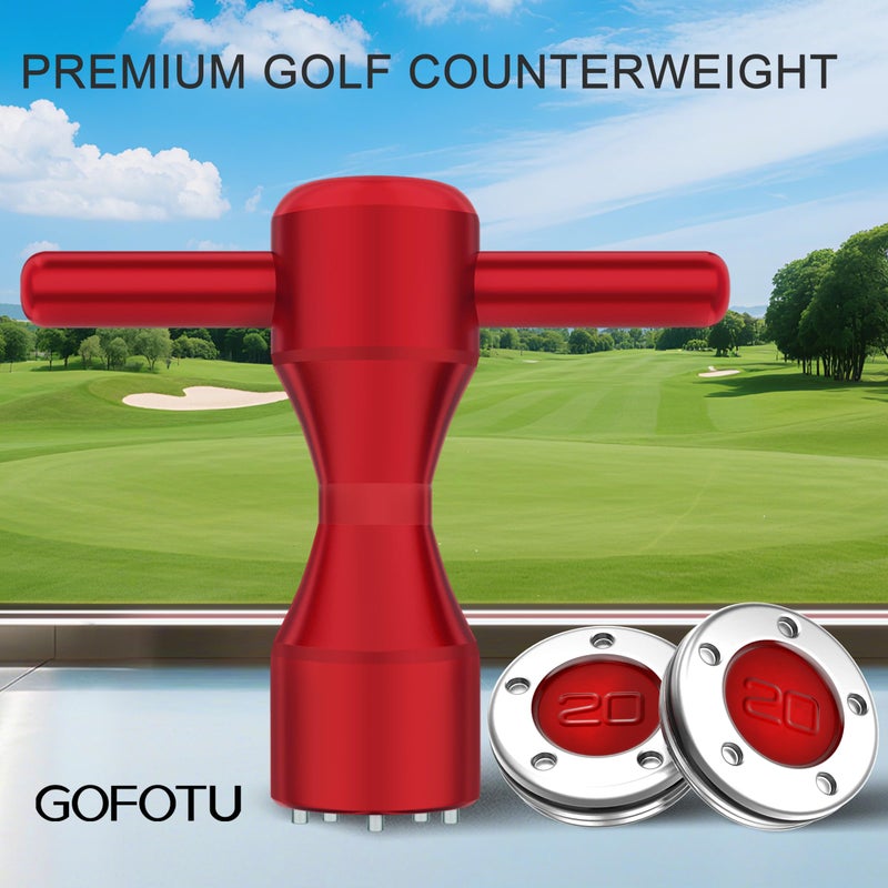 Gofotu Golf Head weight 2pcs. 20g Golf Custom Weights+Red Wrench Compatible with Titleist Scotty Cameron Putters Newport (20g) - Image 2
